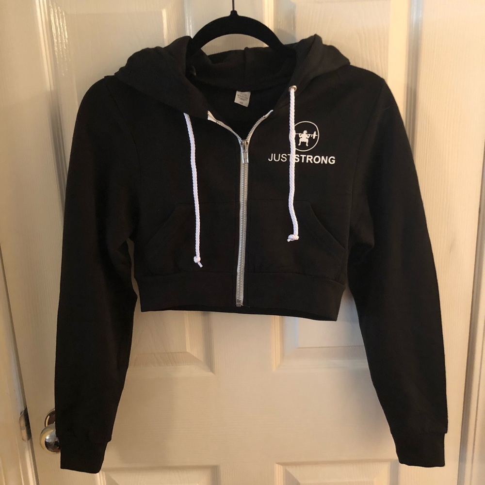 NWOT JustStrong Cropped Hoodie size xxs